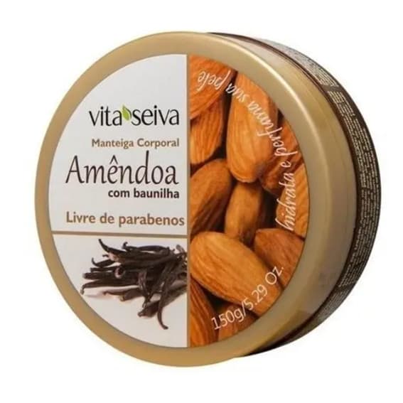 Manteiga Corporal Super Hidratante Amêndoa com Baunilha Suave Vita Seiva 150g