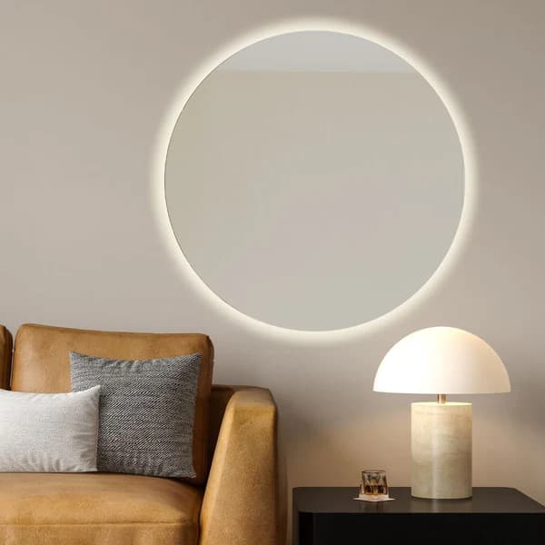 Espelho LED Redondo Premium 60cm Iluminação e Design Luxo