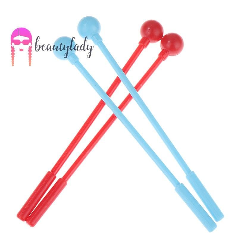 beautymakeup 2 Pçs Baquetas De Percussão Adultos Crianças Vara Mallet Instrumento Plástico Brinquedos Das Acessórios Nov