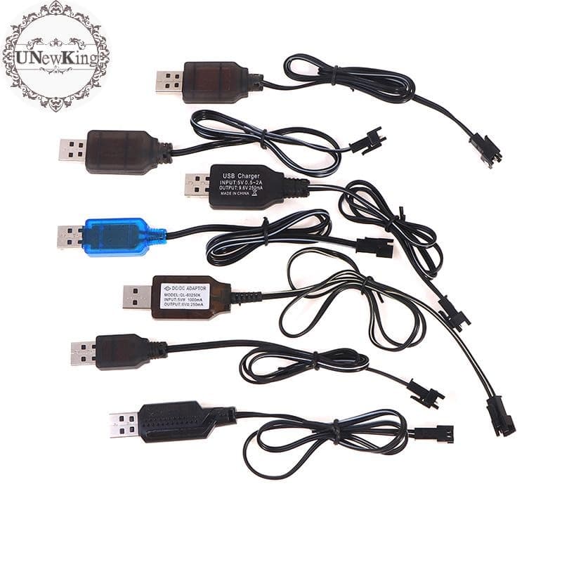 UNewKing 3.6-9.6V 250mA NiMh/NiCd Bateria Cabo Carregador USB SM 2P Plugue Dianteiro br