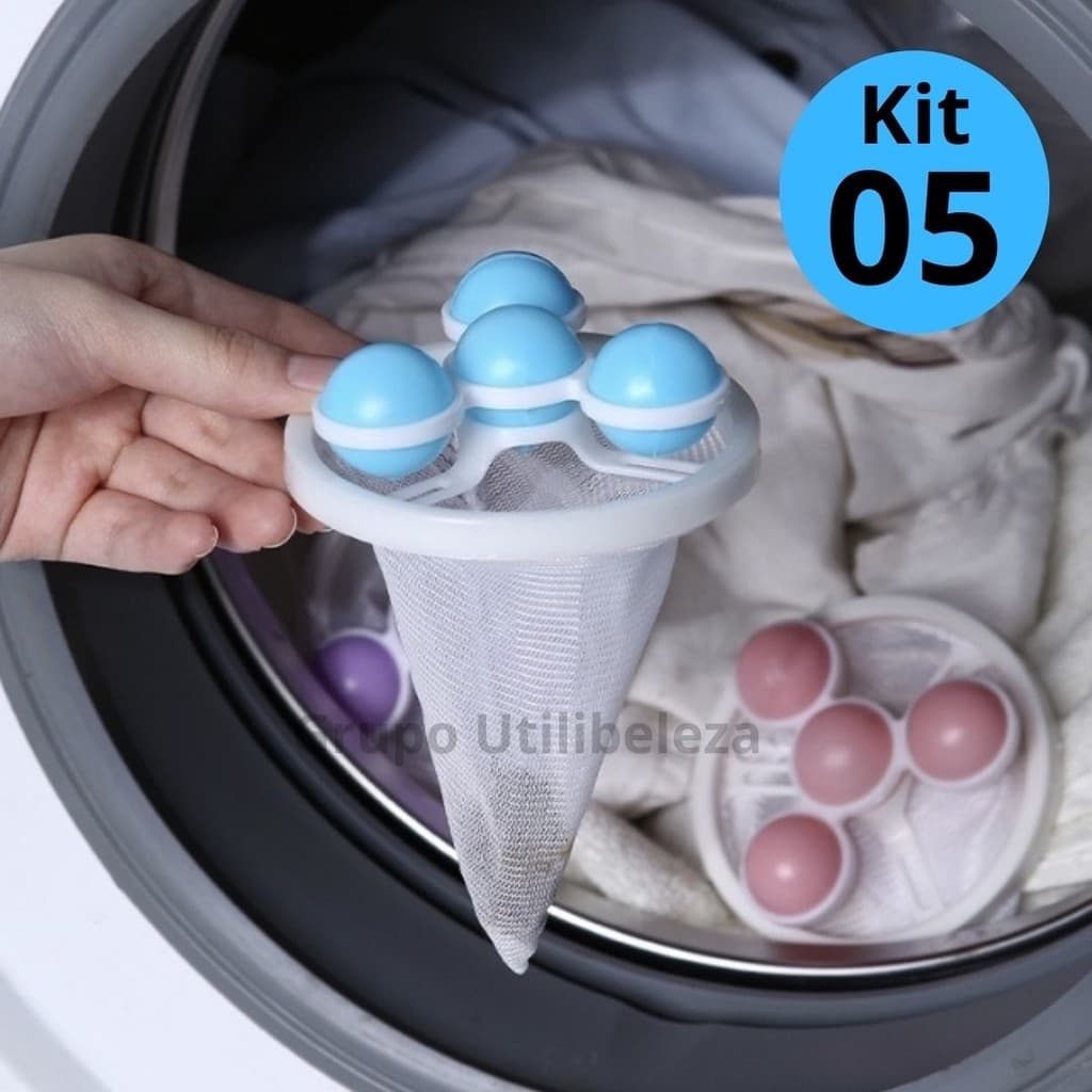 Filtro Para Máquina de Lavar Coletor de Pelos Fiapos Flutuante  Roupa Reutilizável