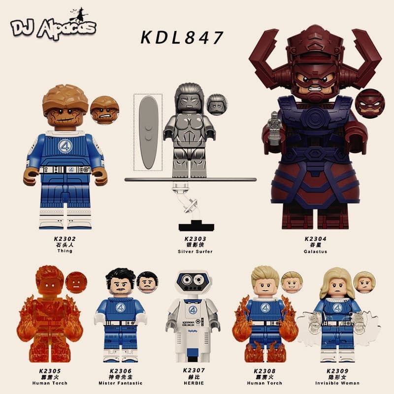 Blocos De Construção Figuras Brinquedo Colecionável K2302 K2303 K2304