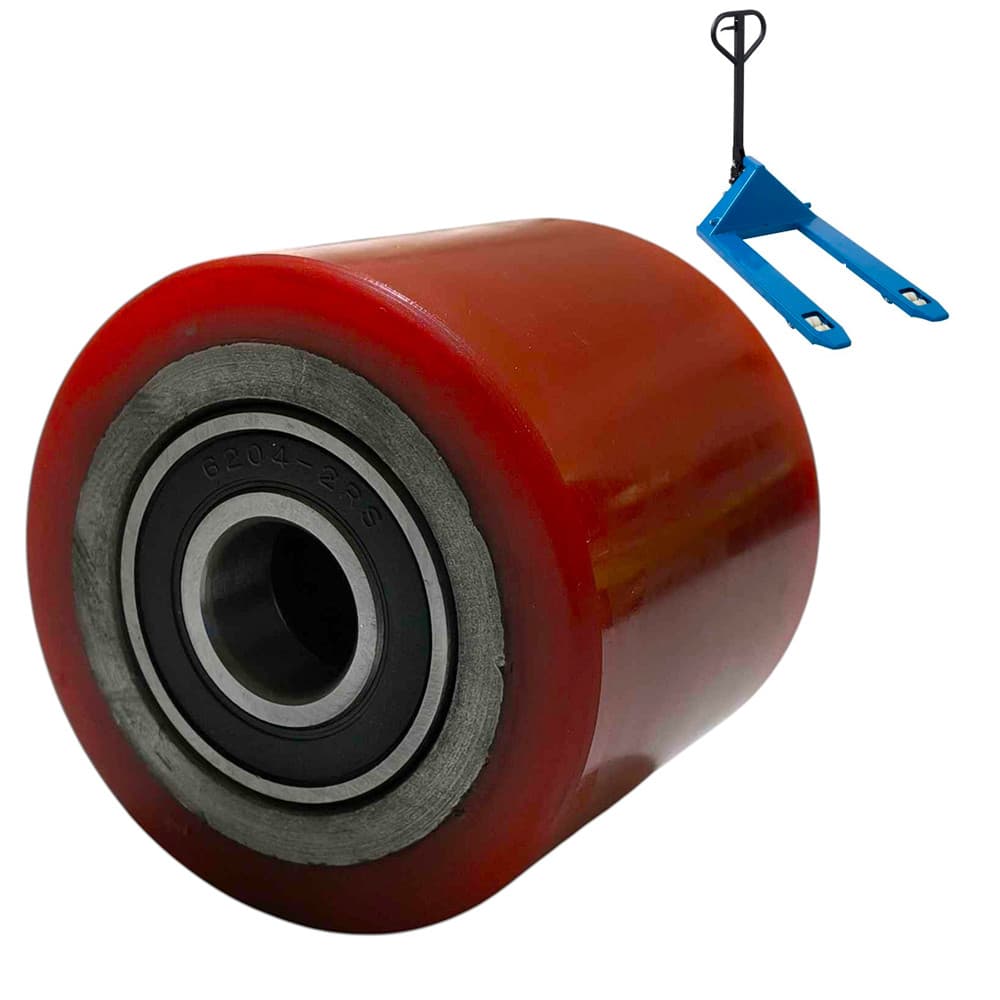 Roda para Paleteira 70 mm. x 80 mm. Rolamento Vermelho ID0627R Idea