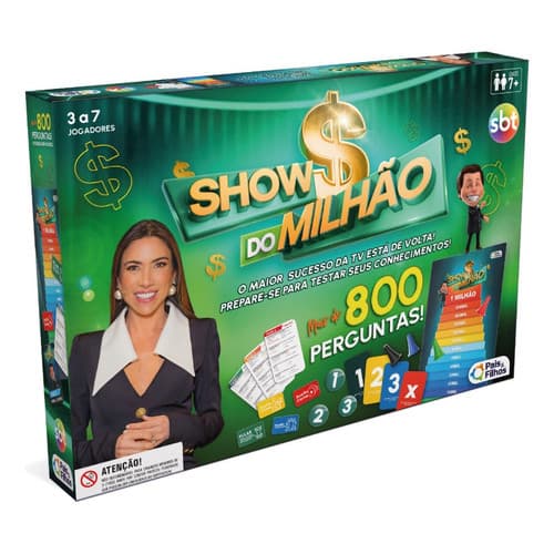 Jogo Show Do Milhão De Tabuleiro Mais De 800 Perguntas Sbt