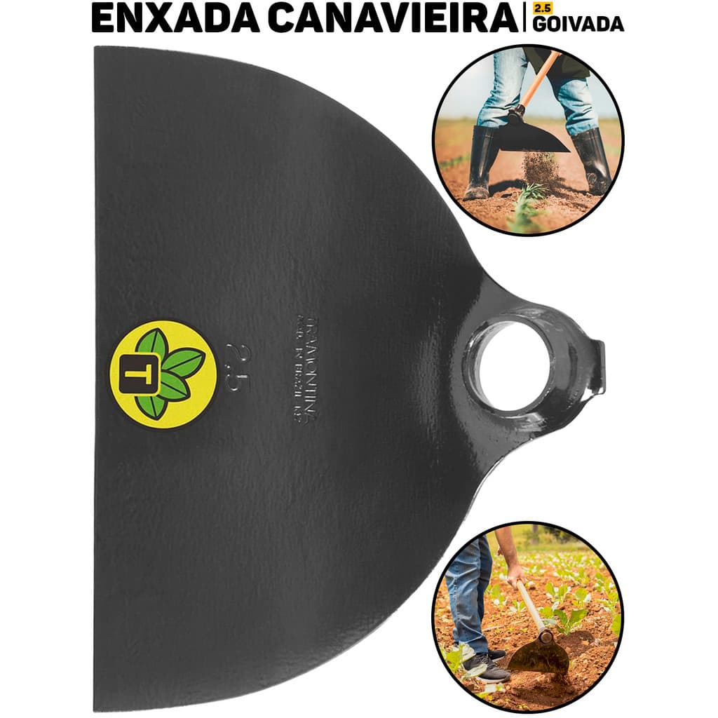 Enxada Goivada 2.5 Tramontina Canavieira Sem Cabo P/ Capinar Preparar O Solo Agrícolas E Jardinagem