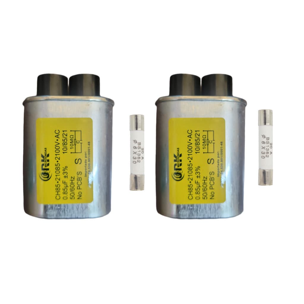 Capacitor De Alta Tensão Microondas 0.85uf 2100v (c/ 2 Cada)