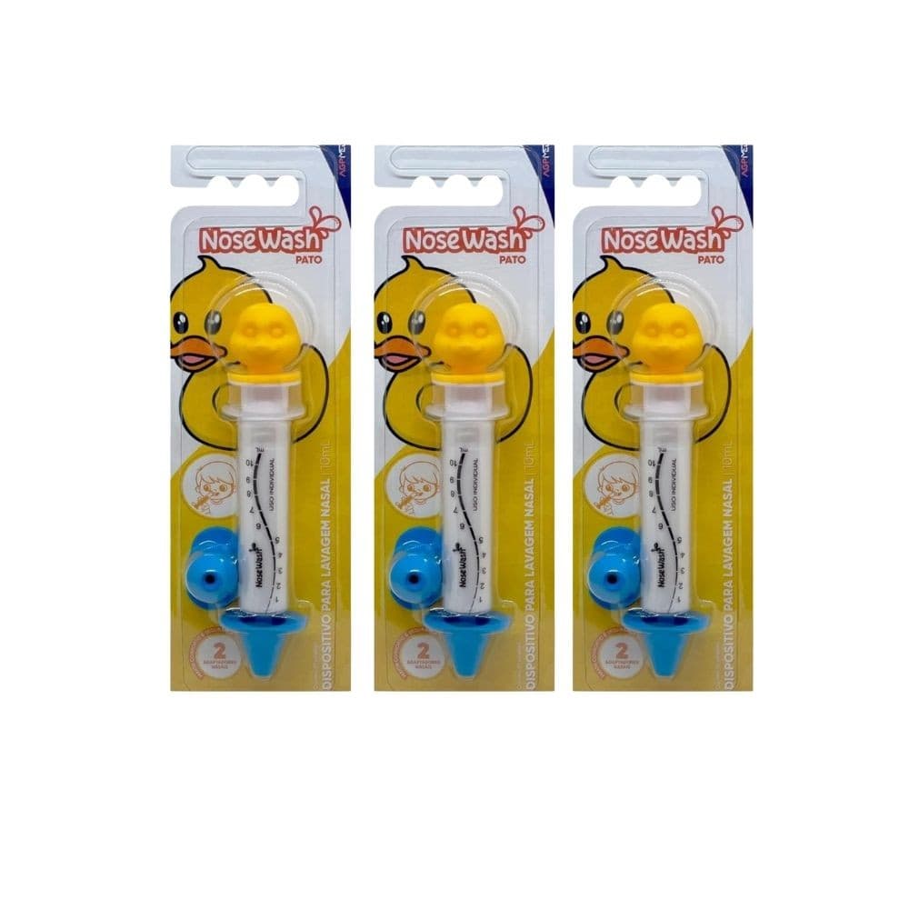 KIT C/3 UNID SERINGA  LAVAGEM NASAL INFANTIL PATO - NOSEWASH