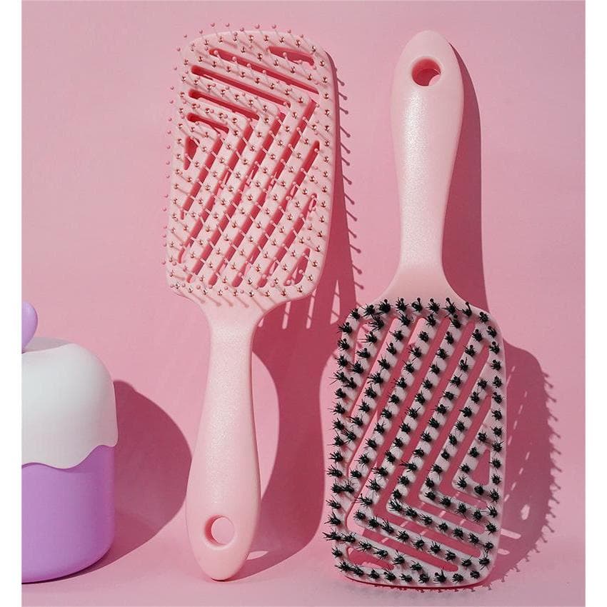 Costelas de porco pente senhoras raiz do cabelo estilo fofo alta crânio massagem pente cabelo longo meninas dedicado oco