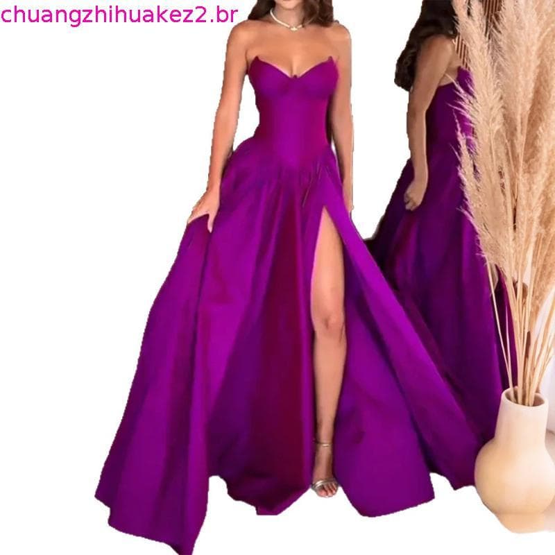 Vestido Silm Com Fenda Lateral Superior Tubular 202604