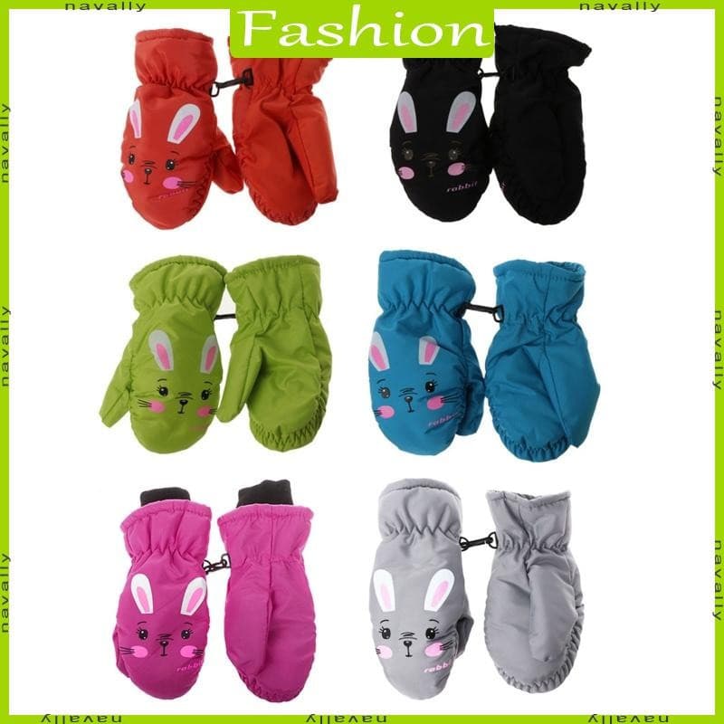 nava 3-6Y Esqui À Prova Inverno Pelúcia Grossa Fofa Quentes
