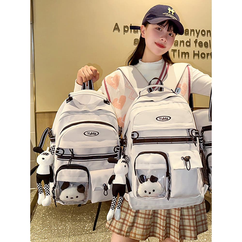 Crianças mochila meninas estudantes do ensino fundamental estudantes do ensino médio meninas leve contraste cor mochila
