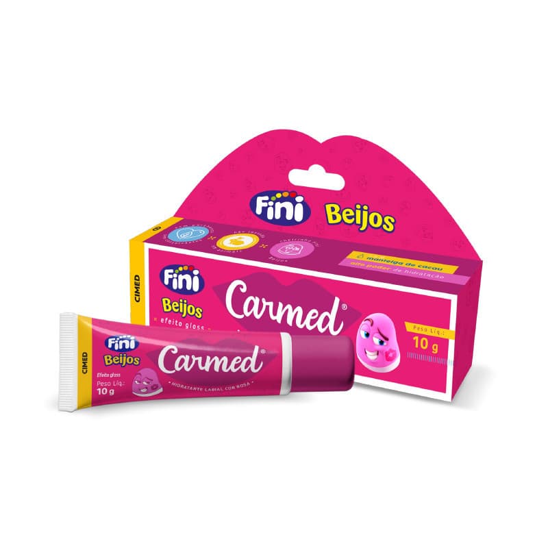 Carmed Fini Beijos Hidratante Labial 10g - Com Cor Rosa Cimed