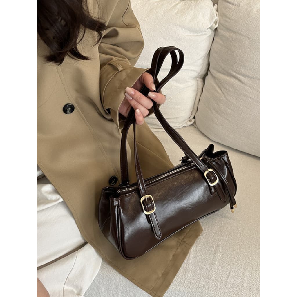 Moda Retro Baguette saco luz luxo 2026 primavera novo estilo trabalho Commuter café cor High-End sentimento All-Match bo