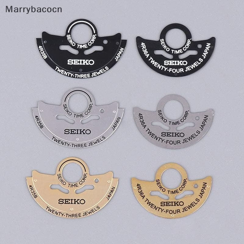 [MAR] Peças De Movimento Do Relógio NH35 Rotor NH35 A 4R35B Para 4R36A Automático Hammer Patch De Letras Em Folha De Met