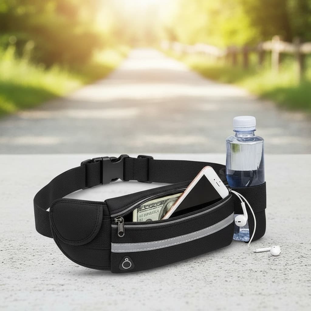 Pochete Esportiva Unissex para Corrida, Cinto de Suporte para Celular para Academia e Ciclismo
