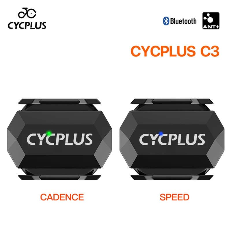 Computador de Bicicleta CYCPLUS com Sensor Duplo de Cadência e Velocidade, Velocímetro ANT+ Bluetooth à Prova d'Água, Ac