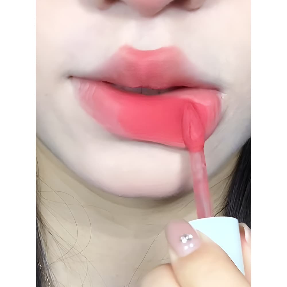 Pelúcia Doce Pêssego!Akf Lip Purê M17 Figo Leite Assado Tender Girl Batom Rosa Lip Glaze Matte