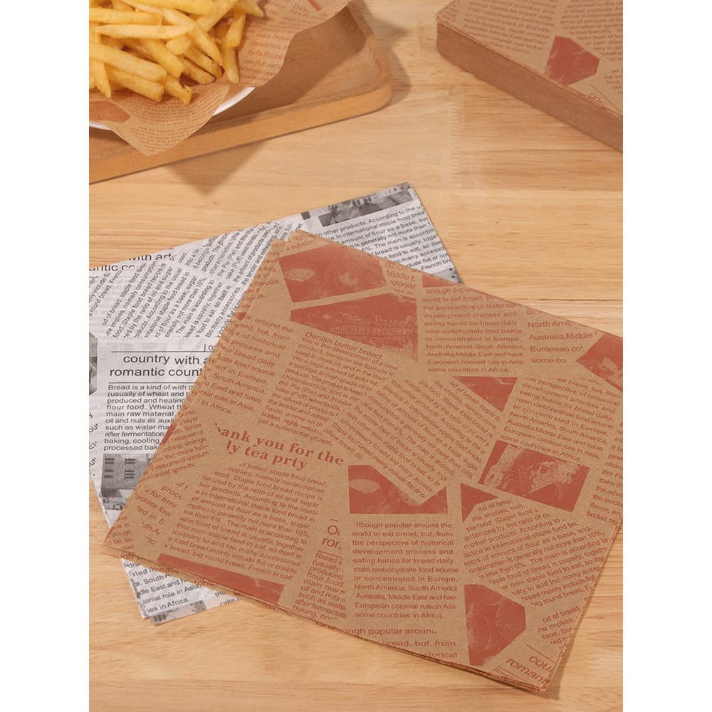 Papel à prova de gordura Papel absorvente de graxa Panela quente Churrasco Lanches Frango frito Graxa Almofada de papel