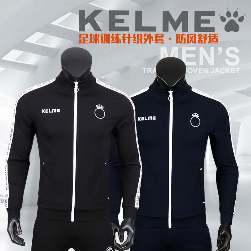 Kelme kelme jaqueta esportiva masculina de malha Casual Cardigan roupas esportivas topo cavalo real comemorativo em torn