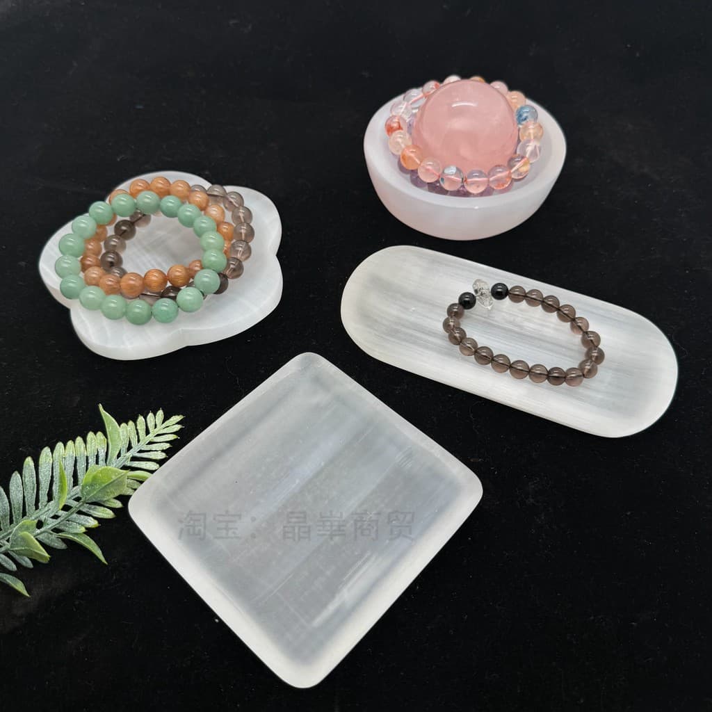 Natural transparente gesso pedra áspera ornamentos rosto quadrado tigela de cristal casa sala estar decorações acessório