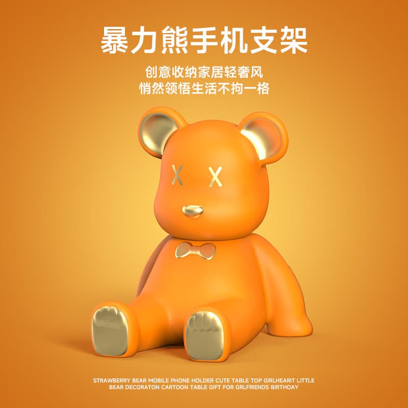 2025 novo estilo criativo urso violento suporte do telefone Desktop bonito dos desenhos animados ornamentos Tablet titul