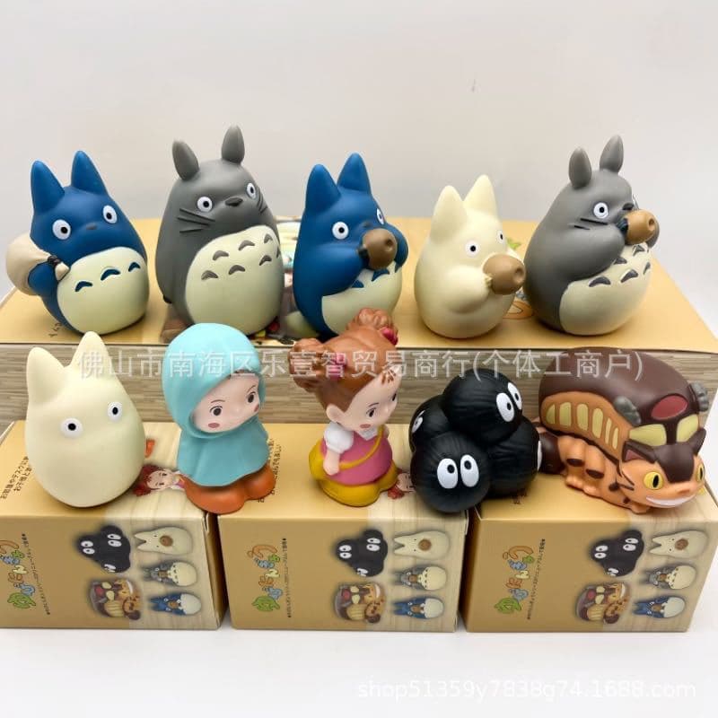 Novo produto: Figura do Gong Qijun Totoro, fantoche de dedo, ornamento de mesa, boneco de desenho animado, brinquedo, an
