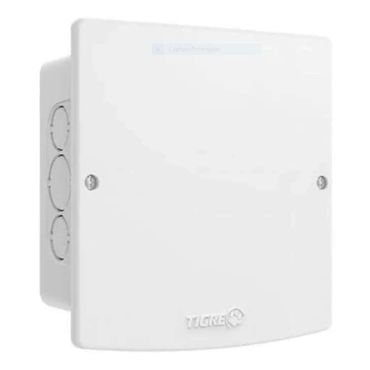 Caixa de passagem de embutir Pvc 15X15 Branca CPT15 Tigre
