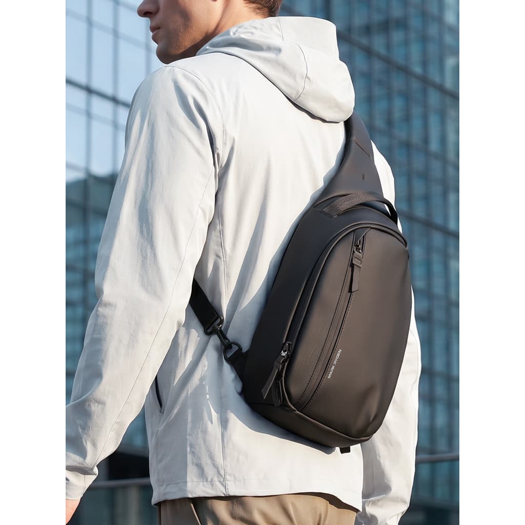 Marco Laden Bolsa mensageiro masculina de um ombro de grande capacidade para ciclismo ao ar livre Bolsa de peito para vi
