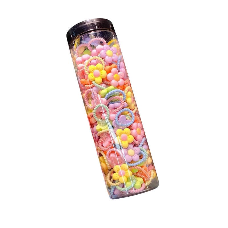 Laços Elásticos De Cabelo Coloridos Sortidos Kit Com 50 ou 100 Peças