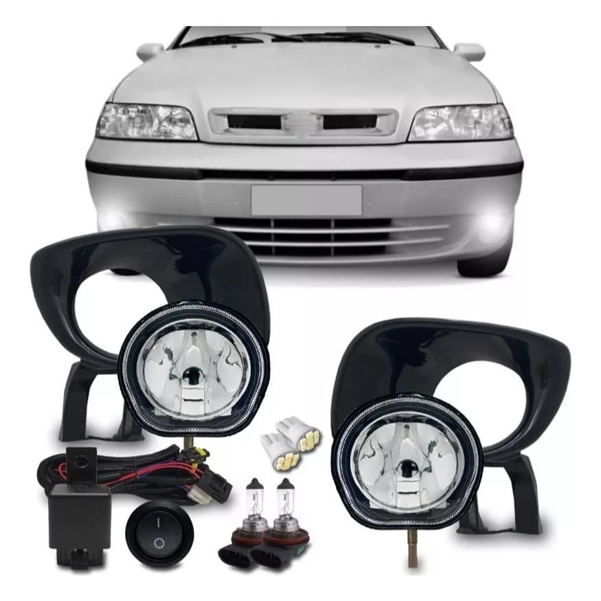 Kit Farol Milha Palio Siena Strada G2 2001 2002 2003 2004 Com Lampadas