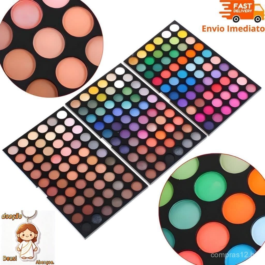 Paleta De Sombras 180 Cores Profissional Maquiagem Magic Make