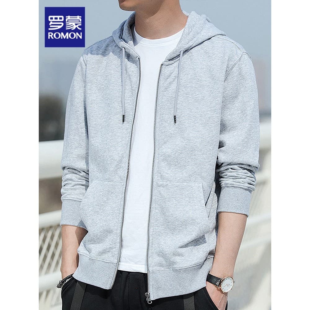 Lomon moletom com capuz masculino 2026 outono novo estilo na moda Cardigan esportes topo jaqueta Casual jaqueta masculin