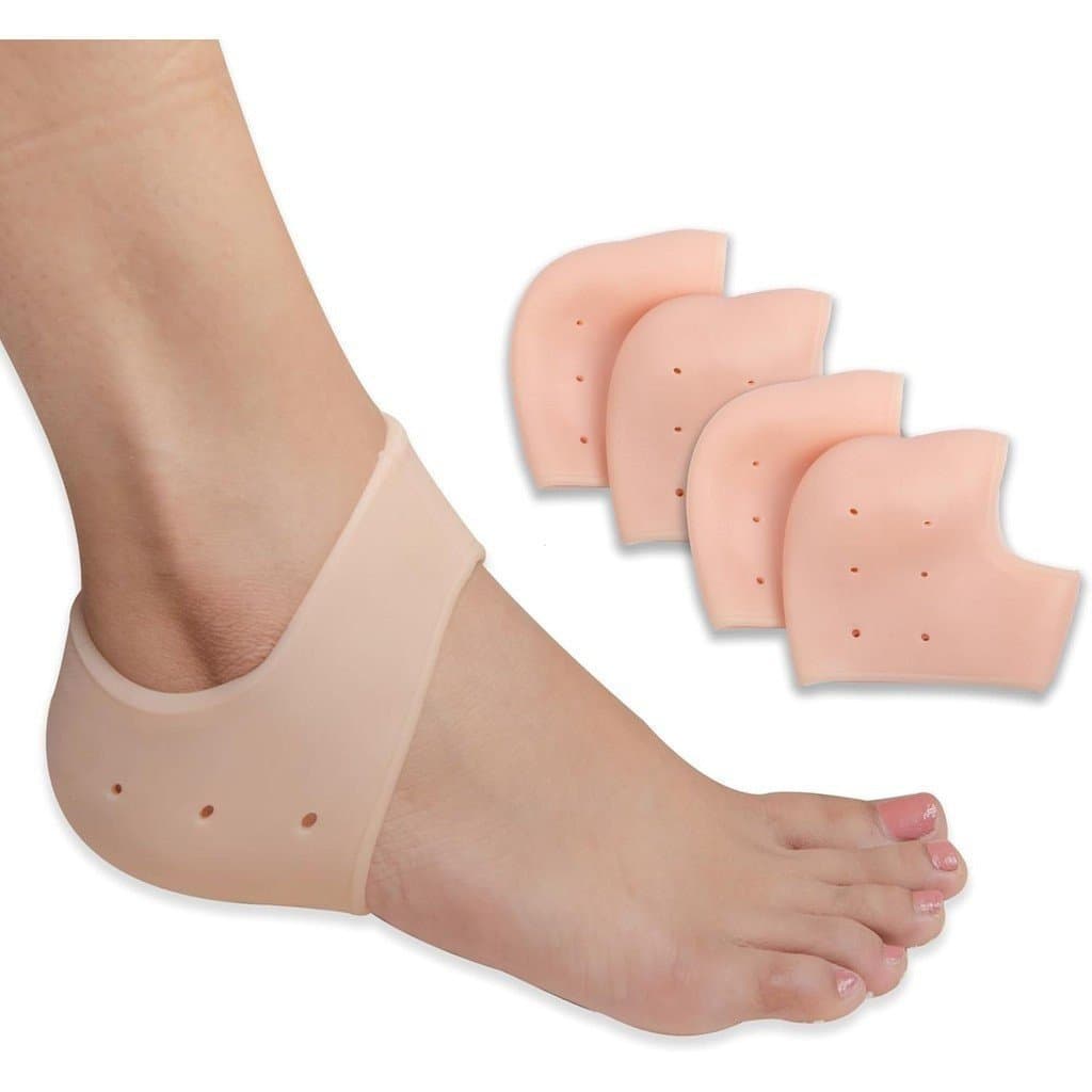 Wonder Care Par de 2 Protetores de Calcanhar de Silicone para Hidratação dos Calcanhares, Proteção contra Rachaduras nos