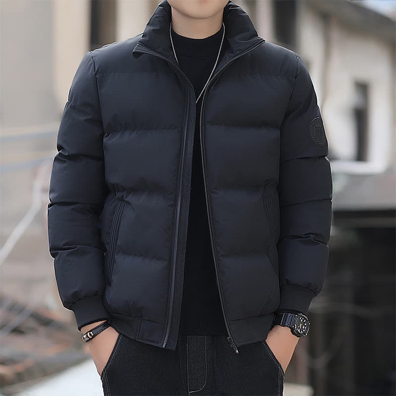 Jaqueta acolchoada de inverno masculina 2025 novo estilo Casual fino ajuste acolchoado jaqueta masculina espessada quent