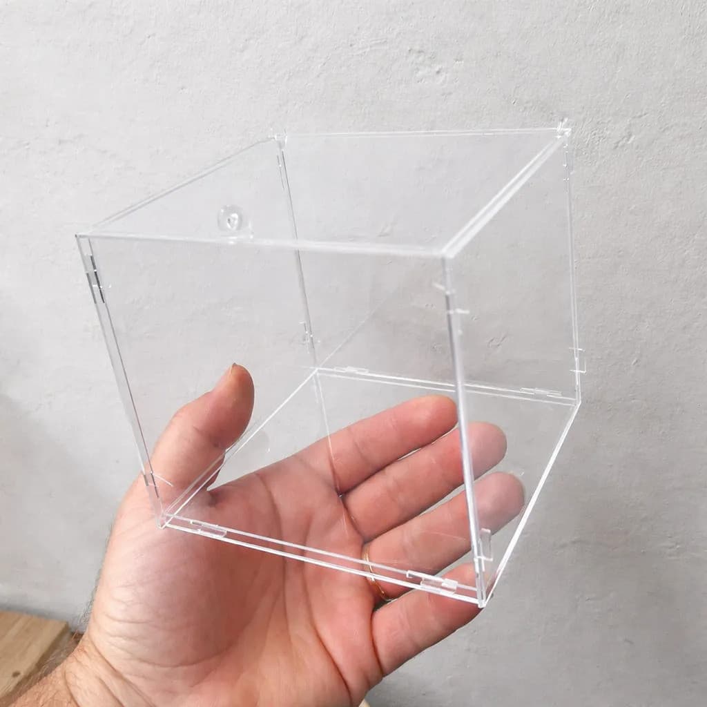 Caixa De Acrilico 15x15x15 Cm Desmontavél