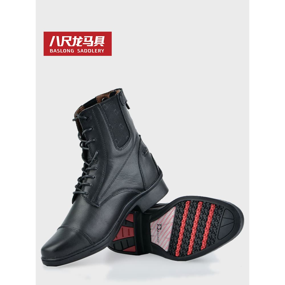 Botas curtas equestres italianas, botas de equitação com cadarço, botas de equitação, sapatos de couro, obstáculo