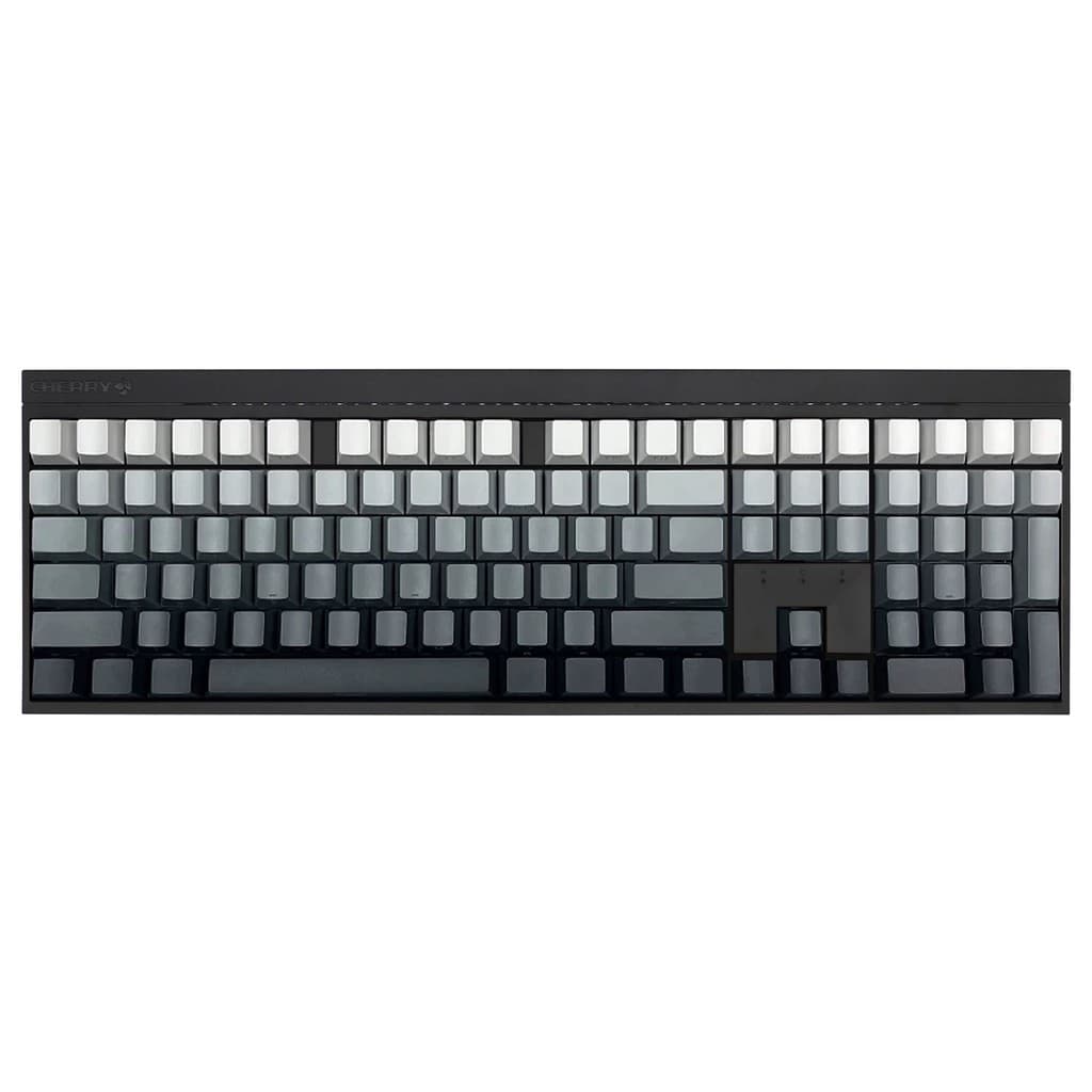 Eixo cruzado gradiente lado gravado Keycap luz transparente Original altura da fábrica suplemento de duas cores 6.25 U2.