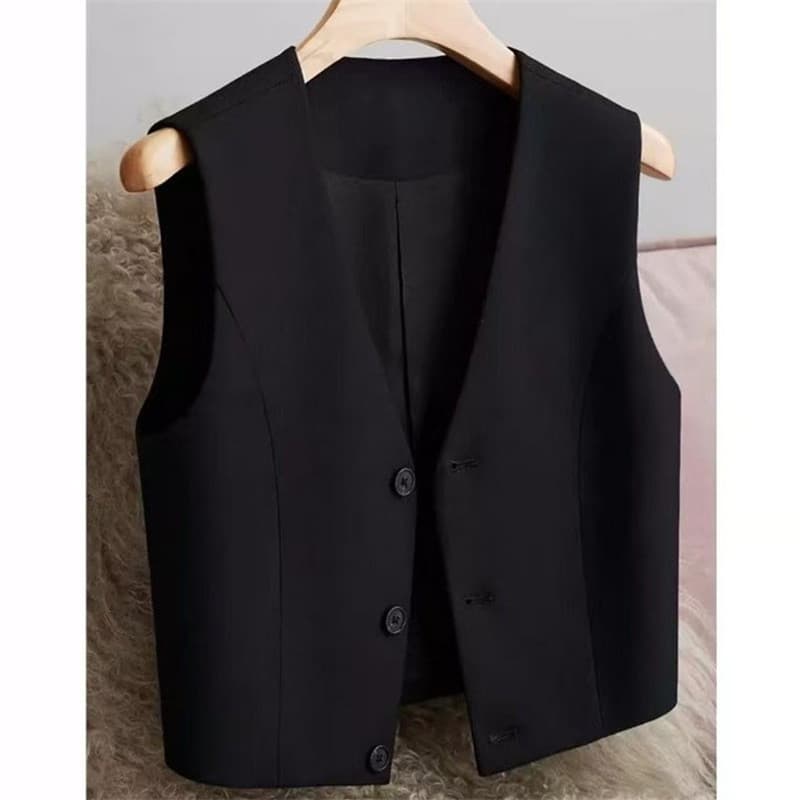 Senhoras Plus Size terno colete All-Match novo colete Casual sem mangas