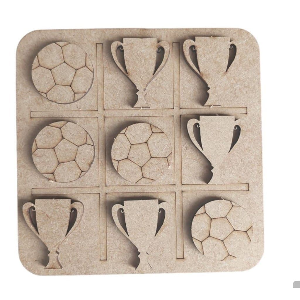 10 Jogos da Velha Futebol Brincadeiras MDF - Madeira