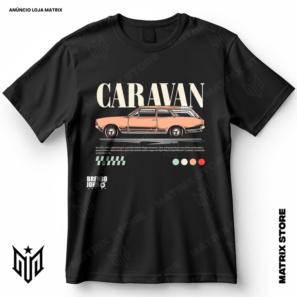 Camisa Chevrolet Caravan Blusa Camiseta de Carros 100% Algodão