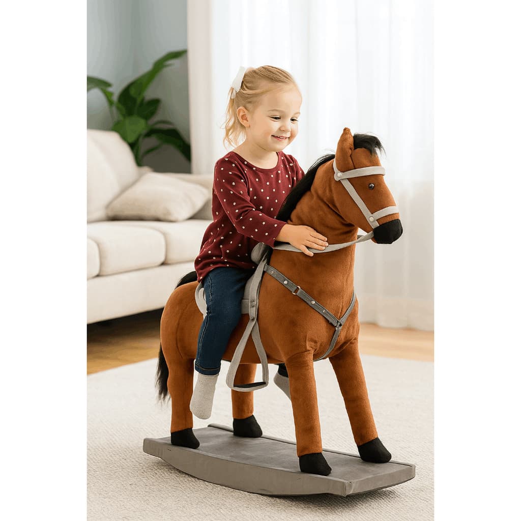 Cavalinho de Madeira Flex De Balanço Kids - Brinquedo Unissex