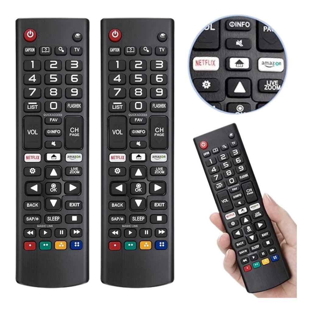Kit 2 Controles Remoto Universal Para Smart Tv LG Com Pilhas