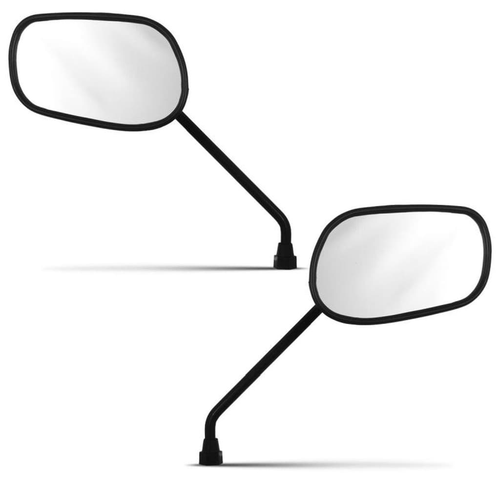 Espelho Retrovisor Cromo Forte p/  Titan 2000 Par Original Preto Entrega Rápida