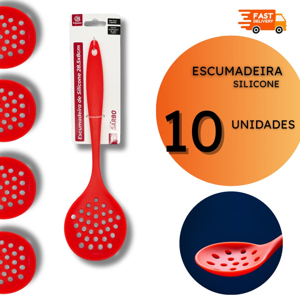 Conjunto de Escumadeira Silicone Escumadeiras Cozinha Restaurante Buffet