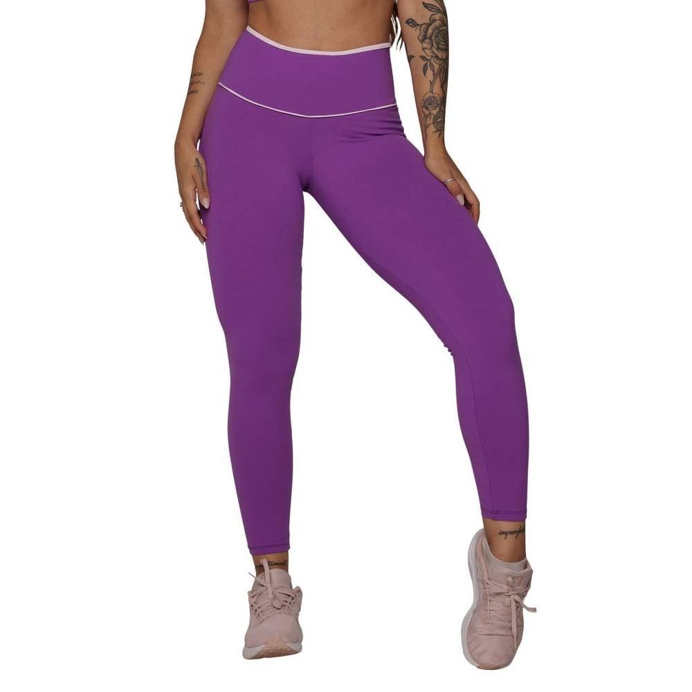 Calca Legging Walk Bicolor Empina Bumbum Grape Moving