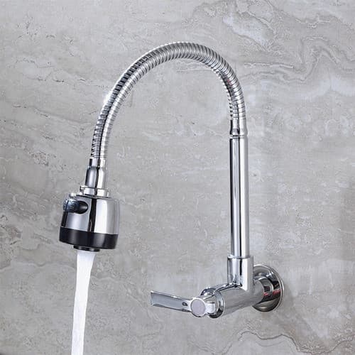 Torneira Gourmet Flexível de Parede com Ducha 1/2'' - Inox