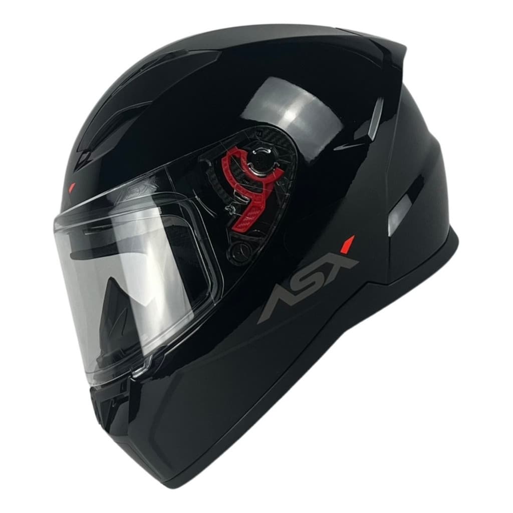 Capacete Para Moto Integral Asx City Solid Preto Brilhoso