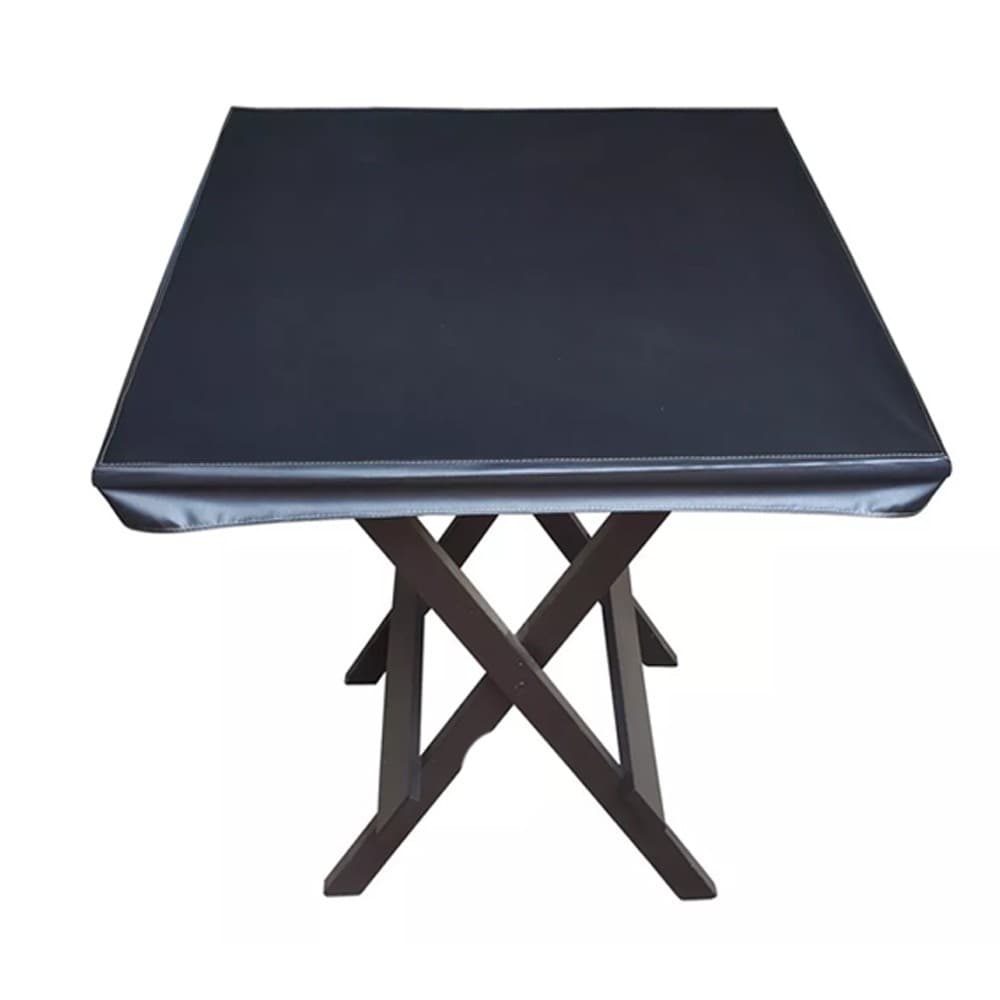 Toalha De Mesa Quadrada Madeira De Bar Lanchonete 70cm x 70cm Preta Impermeável Preta