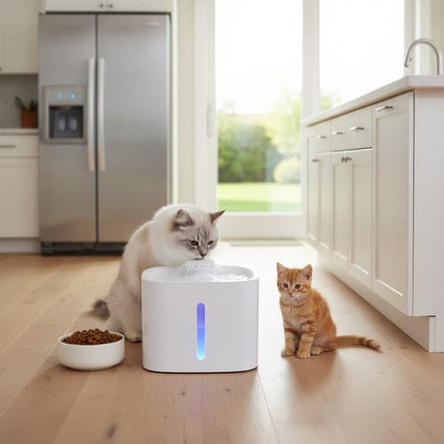 Bebedouro Elétrico Inteligente 3l Para Cães E Gatos Branco