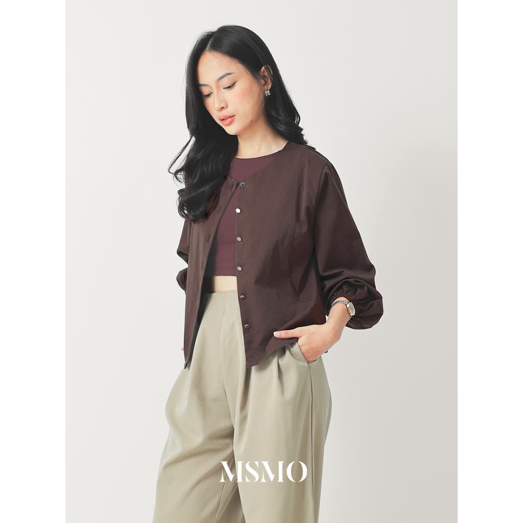 Jaqueta MSMO Zoe/Feminina/Casacos Femininos/Top Feminino Marrom